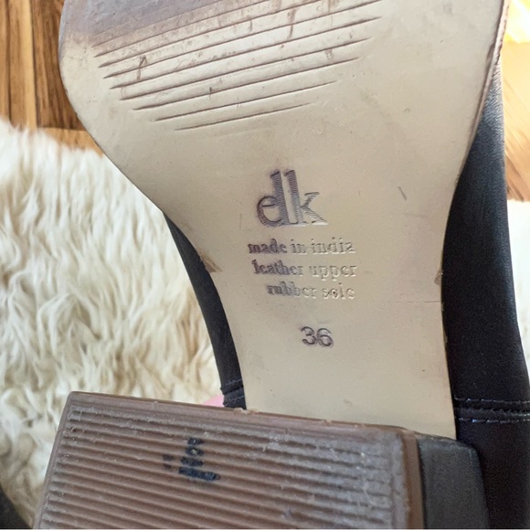 Elk Aubergine Leather Ladies Ankle Boot Orange Elastic Size 6 - Picture 3 of 4